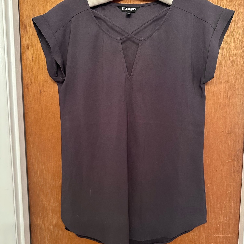Express Women's Gray Blouse